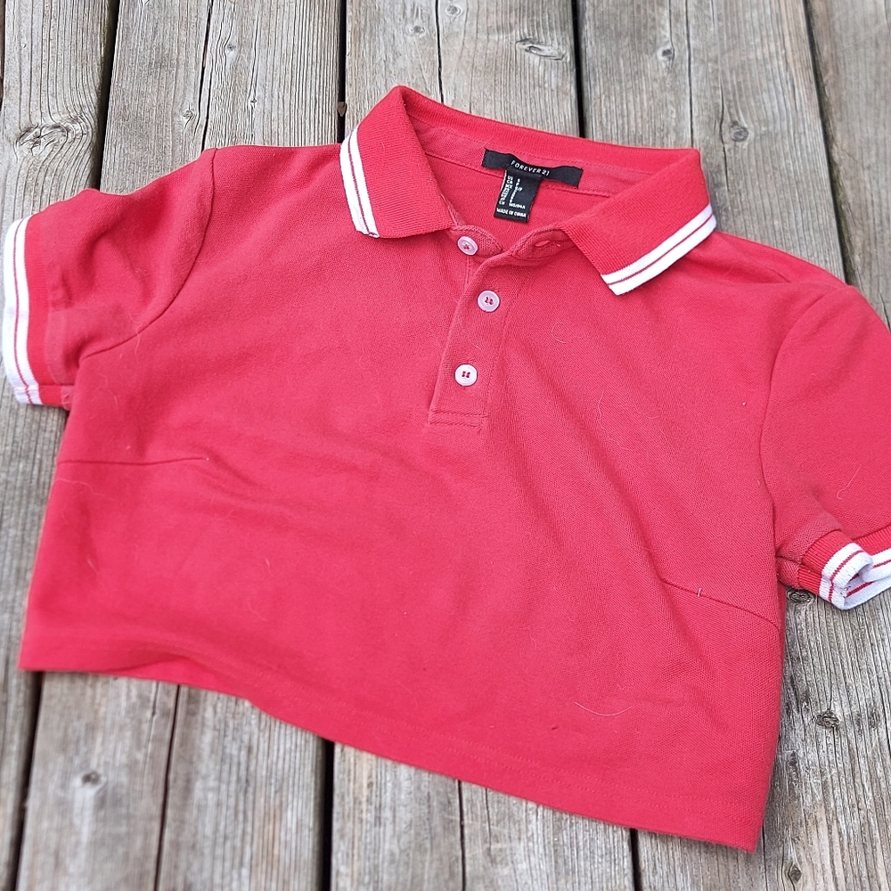 Cropped Polo Shirt